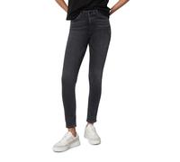 Skinny-fit-Jeans MARC O'POLO DENIM "aus Bio-Baumwoll-Mix", Damen, Gr. 31, Länge 32, bunt (dunkelgrau), Obermaterial: 70% Baumwolle, 24% Polyester, 6% Elasthan, unifarben, skinny fit normal, Jeans (555