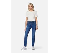 Skinny-fit-Jeans MAVI "// Label-Detail Modell "Sophie"", Damen, Gr. 26, Länge 34, blau (mid shaded blau str), Stoff, 87% Baumwolle, 11% Polyester, 2% Elasthan, skinny fit lang, Jeans, Schmale Jeans (1