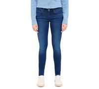 Skinny-fit-Jeans MUSTANG "Damen Style Quincy Skinny", Damen, Gr. 33, Länge 30, 682 mittelblau, Denim/Jeans, 78% Baumwolle, 10% Lyocell, 9% Elastomultiester, 3% Elasthan, unifarben, skinny fit, Jeans S