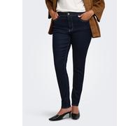Skinny-fit-Jeans ONLY CARMAKOMA "CARSALLY REG SK RINSE DNM PIM NOOS", Damen, Gr. 44, Länge 32, blau (dunkelblau denim), Denim/Jeans, Obermaterial: 64% Baumwolle, 31% Polyester, 3% Viskose, 2% Elasthan
