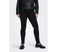 Skinny-fit-Jeans ONLY CARMAKOMA "CARSTORM LIFE PUSH UP HW SK JEANS NOOS", Damen, Gr. 46, Länge 32, schwarz, Denim/Jeans, Obermaterial: 53% Viskose, 29% Baumwolle, 17% Polyester, 1% Elasthan, clean, sk