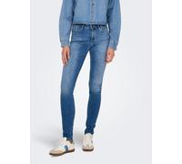 Skinny-fit-Jeans ONLY "ONLBLUSH ICON COIN MID SK DNM CRO299NOOS", Damen, Gr. S (36), Länge 32, blau (medium blau denim), Denim/Jeans, Obermaterial: 92% Baumwolle, 6% Elastomultiester, 2% Elasthan, uni