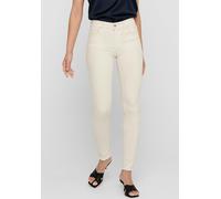 Skinny-fit-Jeans ONLY "ONLBLUSH LIFE MID SK AK RW DOT019", Damen, Gr. S (36), Länge 34, ecru, Denim/Jeans, Obermaterial: 92% Baumwolle, 6% Elastomultiester, 2% Elasthan, unifarben, skinny fit, Jeans 5