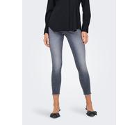 Skinny-fit-Jeans ONLY "ONLBLUSH MID SKIN ANK RW DNM TAI270 NOOS", Damen, Gr. S (36), Länge 32, blau (medium grau denim), Denim/Jeans, Obermaterial: 92% Baumwolle, 6% Elastomultiester, 2% Elasthan, uni