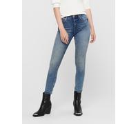 Skinny-fit-Jeans ONLY "ONLBLUSH MID SKINNY BB ANA0005", Damen, Gr. S (36), Länge 30, blau (light blau denim), Denim/Jeans, Obermaterial: 92% Baumwolle, 6% Polyester, 2% Elasthan, unifarben, skinny fit