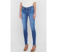 Skinny-fit-Jeans ONLY "ONLBLUSH - Skinny Fit Jeans mit extra engem Schnitt", Damen, Gr. M (38), Länge 34, blau (medium blau denim), Denim/Jeans, Obermaterial: 92% Baumwolle, 6% Polyester, 2% Elasthan,