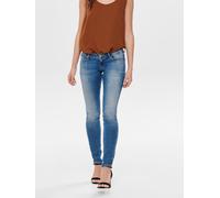 Skinny-fit-Jeans ONLY "ONLCORAL LOW SK JEANS", Damen, Gr. 30, Länge 30, dunkelblau denim, Denim/Jeans, Obermaterial: 92% Baumwolle, 6% Elastomultiester, 2% Elasthan, unifarben, skinny fit lang, Jeans,