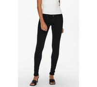 Skinny-fit-Jeans ONLY "ONLCORAL SL SK POWER DNM", Damen, Gr. 30, Länge 30, schwarz (schwarz denim), Denim/Jeans, Obermaterial: 92% Baumwolle, 6% Polyester, 2% Elasthan, Abriebeffekte, Jeans 5-Pocket-J