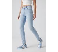 Skinny-fit-Jeans ONLY "ONLMARIA MID WAIST SK DNM BOX", Damen, Gr. L (40), Länge 30, blau (light blau denim), Denim/Jeans, Obermaterial: 64% Baumwolle, 31% Polyester, 3% Viskose, 2% Elasthan, unifarben