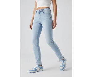 Skinny-fit-Jeans ONLY "ONLMARIA MID WAIST SK DNM BOX", Damen, Gr. M, Länge 30, light blau denim, Denim/Jeans, Obermaterial: 64% Baumwolle, 31% Polyester, 3% Viskose, 2% Elasthan, unifarben, skinny fit