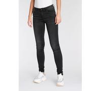 Skinny-fit-Jeans ONLY "ONLPAOLA - Extra-eng geschnittene Jeans mit figurformender Silhouette", Damen, Gr. L (40), Länge 32, grau (grau denim), Denim/Jeans, Obermaterial: 64% Baumwolle, 31% Polyester, 