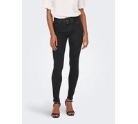 Skinny-fit-Jeans ONLY "ONLPOWER LIFE MID PUSHUP", Damen, Gr. L (40), Länge 34, blau (medium grau denim), Denim/Jeans, Obermaterial: 92% Baumwolle, 6% Polyester, 2% Elasthan, unifarben, extraeng, Jeans