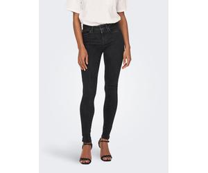 Skinny-fit-Jeans ONLY "ONLPOWER LIFE MID PUSHUP", Damen, Gr. S (36), Länge 30, blau (medium grau denim), Denim/Jeans, Obermaterial: 92% Baumwolle, 6% Polyester, 2% Elasthan, Abriebeffekte, extraeng, J