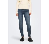 Skinny-fit-Jeans ONLY "ONLPOWER MID PUSH UP SK DNM TAI886", Damen, Gr. L (40), Länge 32, blau (special blau grau denim), Denim/Jeans, Obermaterial: 92% Baumwolle, 6% Polyester, 2% Elasthan, unifarben,