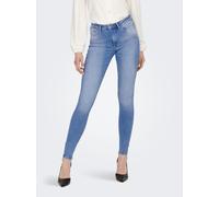Skinny-fit-Jeans ONLY "ONLPOWER MID PUSH UP SK REA934", Damen, Gr. XS (34), Länge 34, blau (special bright blau denim), Denim/Jeans, Obermaterial: 92% Baumwolle, 6% Elastomultiester, 2% Elasthan, Abri