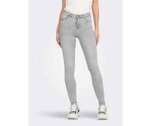 Skinny-fit-Jeans ONLY "ONLPOWER MID SK PUSHUP DNM REA3659 NOOS", Damen, Gr. XS, Länge 32, light grau denim, Denim/Jeans, Obermaterial: 92% Baumwolle, 6% Polyester, 2% Elasthan, unifarben, skinny fit l