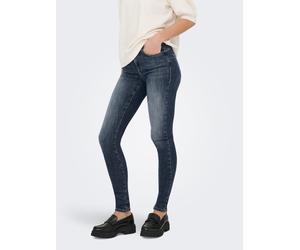 Skinny-fit-Jeans ONLY "ONLPOWER MID SKIN PUSHUP DNM REA167 NOOS", Damen, Gr. S (36), Länge 34, blau (special blau grau denim), Denim/Jeans, Obermaterial: 92% Baumwolle, 6% Elastomultiester, 2% Elastha