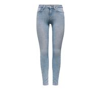 Skinny-fit-Jeans ONLY "ONLPOWER MID SKIN PUSHUP DNM REA968 NOOS", Damen, Gr. S (36), Länge 32, blau (special blau grau denim), Denim/Jeans, Obermaterial: 92% Baumwolle, 6% Polyester, 2% Elasthan, unif