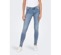 Skinny-fit-Jeans ONLY "ONLRAIN LIFE REG SKINNY DNM", Damen, Gr. XS, Länge 34, light blau denim, Denim/Jeans, Obermaterial: 53% Viskose, 29% Baumwolle, 17% Polyester, 1% Elasthan, unifarben, skinny fit