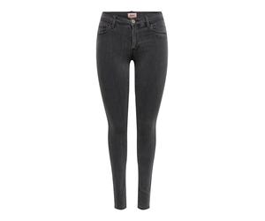 Skinny-fit-Jeans ONLY "ONLRAIN REG SKINNY JEANS DNM CRYOD655", Damen, Gr. M (38), Länge 30, grau denim, Denim/Jeans, Obermaterial: 53% Viskose, 29% Baumwolle, 17% Polyester, 1% Elasthan, unifarben, sk