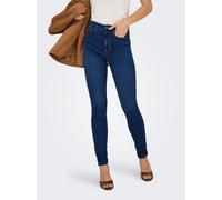 Skinny-fit-Jeans ONLY "ONLRAY HIGH WAIST SKINNY DNM BOX", Damen, Gr. XS (34), Länge 32, blau (medium blau denim), Denim/Jeans, Obermaterial: 69% Baumwolle, 29% Polyester, 2% Elasthan, unifarben, skinn