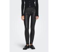 Skinny-fit-Jeans ONLY "ONLROYAL HW SK COAT SPARKLE DNM BOX", Damen, Gr. XS (34), Länge 32, schwarz detail:sparkle, Denim/Jeans, Obermaterial: 77% Viskose, 20% Polyester, 3% Elasthan, unifarben, skinny