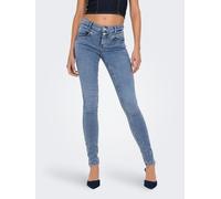 Skinny-fit-Jeans ONLY "ONLROYAL REG DB FYOKE SK DNM PIM", Damen, Gr. XS (34), Länge 32, blau (light blau denim), Denim/Jeans, Obermaterial: 69% Baumwolle, 29% Polyester, 2% Elasthan, unifarben, skinny
