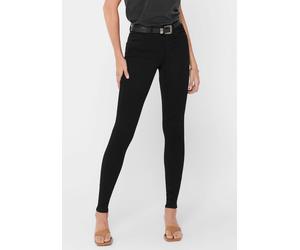 Skinny-fit-Jeans ONLY "ONLROYAL - Skinny-Jeans mit normaler Leibhöhe und Stretch", Damen, Gr. S (36), Länge 32, schwarz, Denim/Jeans, Obermaterial: 69% Baumwolle, 29% Polyester, 2% Elasthan, unifarben