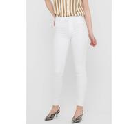 Skinny-fit-Jeans ONLY "ONLROYAL - Stretch-Denim mit hohem Bund für optimalen Sitz", Damen, Gr. XS (34), Länge 34, weiß, Denim/Jeans, Obermaterial: 69% Baumwolle, 29% Polyester, 2% Elasthan, unifarben,
