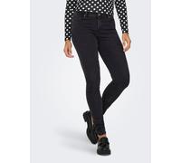 Skinny-fit-Jeans ONLY "ONLSHAPE REG WAIST SKINNY BOX DNM", Damen, Gr. 30, Länge 32, washed schwarz, Denim/Jeans, Obermaterial: 83% Baumwolle, 15% Polyester, 2% Elasthan, unifarben, skinny fit, Jeans (