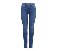 Skinny-fit-Jeans ONLY "ONLSIW MID WAIST JOGG SK DNM", Damen, Gr. M (38), Länge 30, blau (medium blau denim), Denim/Jeans, Obermaterial: 70% Baumwolle, 28% Polyester, 2% Elasthan, unifarben, skinny fit