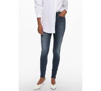 Skinny-fit-Jeans ONLY "ONLWAUW LIFE MID SK DNM", Damen, Gr. L (40), Länge 30, blau (blau schwarz denim), Denim/Jeans, Obermaterial: 64% Baumwolle, 31% Polyester, 3% Viskose, 2% Elasthan, unifarben, sk