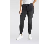 Skinny-fit-Jeans ONLY "ONLWOW - Skinny-Jeans mit Stretch für schlanke Silhouette", Damen, Gr. L (40), Länge 28, schwarz (washed schwarz), Denim/Jeans, Obermaterial: 64% Baumwolle, 31% Polyester, 3% Vi