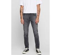 Only & Sons Stone Washed Skinny Fit Jeans in Anthrazit, Größe 29/34, Artikelnr. 99070472934 Anthrazit 29/34 99% Baumwolle, 1% Elasthan