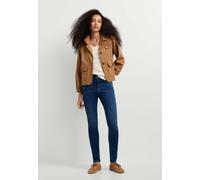Skinny-fit-Jeans PEPE JEANS "skinny fit jeans SKINNY JEANS MW REGENT", Damen, Gr. 27, Länge 30, blau (faded pepe blau), 59% Modal, 39% Polyester, 2% Elasthan, Jeans (84678913-27) faded pepe blau