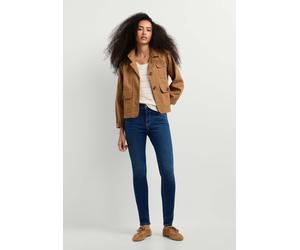 Skinny-fit-Jeans PEPE JEANS "skinny fit jeans SKINNY JEANS MW REGENT", Damen, Gr. 29, Länge 30, faded pepe blau, 99% Baumwolle, 1% Elasthan, Jeans (84678913-29) faded pepe blau