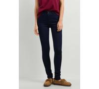 Skinny-fit-Jeans PEPE JEANS "skinny fit jeans SKINNY JEANS MW REGENT", Damen, Gr. 34, Länge 32, clean schwarz indigo, 93% Baumwolle, 6% Polyester, 1% Elasthan, Jeans (29370736-34) clean schwarz indigo