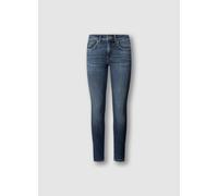 Skinny-fit-Jeans PEPE JEANS "SKINNY JEANS LW", Damen, Gr. 27, Länge 32, mid blau, Denim/Jeans, Obermaterial: 99% Baumwolle, 1% Elasthan, skinny fit lang, Jeans (82160564-27) mid blau