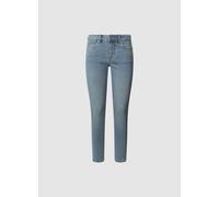 Skinny-fit-Jeans PEPE JEANS "SKINNY JEANS LW", Damen, Gr. 30, Länge 32, blau (light blau used), Denim/Jeans, Obermaterial: 92% Baumwolle, 6% Polyester, 2% Elasthan, skinny fit lang, Jeans, Low Waist (