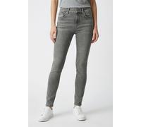 Skinny-fit-Jeans PEPE JEANS "SKINNY JEANS MW", Damen, Gr. 27, Länge 30, grau (grau mid), Denim/Jeans, Obermaterial: 84% Baumwolle, 15% Polyester, 1% Elasthan, skinny fit lang, Jeans, in verschiedenen