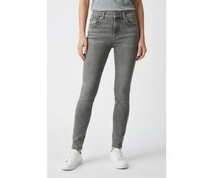 Skinny-fit-Jeans PEPE JEANS "SKINNY JEANS MW", Damen, Gr. 32, Länge 30, grau mid, Denim/Jeans, Obermaterial: 84% Baumwolle, 15% Polyester, 1% Elasthan, skinny fit lang, Jeans, in verschiedenen Waschun