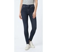 Skinny-fit-Jeans PEPE JEANS "SKINNY JEANS MW", Damen, Gr. 32, Länge 32, tiefblau, Denim/Jeans, Obermaterial: 84% Baumwolle, 15% Polyester, 1% Elasthan, skinny fit lang, Jeans, in verschiedenen Waschun