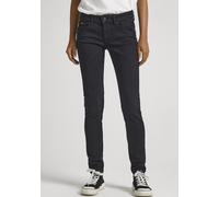 Skinny-fit-Jeans PEPE JEANS "SOHO", Damen, Gr. 32, Länge 28, schwarz, Denim/Jeans, Obermaterial: 80% Baumwolle, 17% Polyester, 3% Elasthan, skinny fit lang, Jeans, im 5-Pocket-Stil mit 1-Knopf Bund un