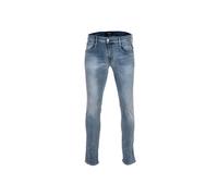 Skinny-fit-Jeans REPLAY "Jeans Hyperflex ANBASS", Herren, Gr. 36, N-Gr, blau (mittelblau), Obermaterial: 85% Baumwolle CO. 10% Polyester PES. 5% Elasthan EL., Jeans (36119152-36) mittelblau