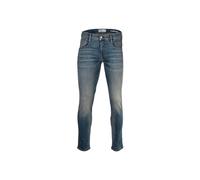 Skinny-fit-Jeans REPLAY "Jeans Hyperflex Stretch ANBASS", Herren, Gr. 31, N-Gr, blau (hellblau), Obermaterial: 91% Baumwolle CO. 6% Elastomultiester ELE. 3% Elasthan EL., Jeans (79447843-31) hellblau