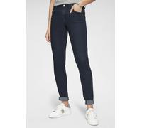 Skinny-fit-Jeans TAMARIS "aus bequemen Stretch-Denim", Damen, Gr. 38, N-Gr, blau (rinsed washe), Denim/Jeans, Obermaterial: 74% Baumwolle, 24% Polyester, 2% Elasthan, unifarben, skinny fit lang, Jeans