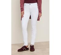 Skinny-fit-Jeans TAMARIS, Damen, Gr. 44, N-Gr, weiß, Denim/Jeans, Obermaterial: 98% Baumwolle, 2% Elasthan, skinny fit lang, Jeans, schmale Beinform, normale Leibhöhe, 5-Pocket-Form, Used-Waschung, To