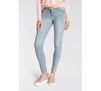 Skinny-fit-Jeans TAMARIS, Damen, Gr. 36, N-Gr, blau (blau bleache), Denim/Jeans, Obermaterial: 74% Baumwolle, 24% Polyester, 2% Elasthan, unifarben, skinny fit lang, Jeans Skinny-fit-Jeans, schmale Be