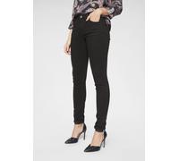 Skinny-fit-Jeans TAMARIS, Damen, Gr. 40, N-Gr, schwarz (schwarz denim), Denim/Jeans, Obermaterial: 74% Baumwolle, 24% Polyester, 2% Elasthan, unifarben, skinny fit lang, Jeans, schmale Beinweite, mit