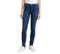Slim-fit-Jeans TOM TAILOR "LUCIE", Damen, Gr. 34, Länge 32, blau (mid stone wash denim), Denim/Jeans, Obermaterial: 42% Baumwolle, 34% Polyester, 22% Viskose, 2% Elasthan. Futter: 100% Baumwolle, unif